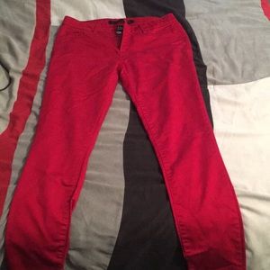Forever 21 Red Skinny Jeans